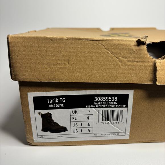 Dr. Martens Tarik TG Waxed Leather & Nylon Utility Boots in DMS Olive - Picture 10 of 10